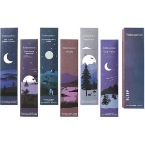 Folkulture Folkessence Incense Sticks Pack of 6 - Sleep 120 Sticks | NEW SEALED!